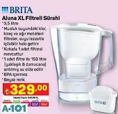 BRİTA ALUNA XL FİLTRELİ SÜRAHİ BRİTA ALUNA XL FİLTRELİ SÜRAHİ